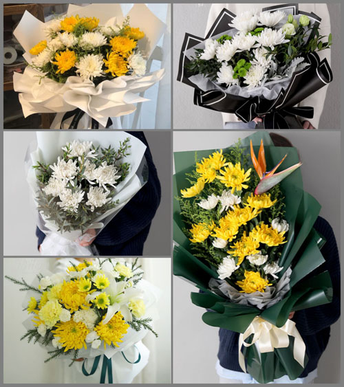 河南南阳卧龙区蒲山镇周后王村白事花束代送